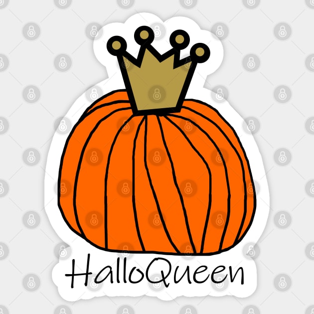 Halloween Pumpkin Queen Halloqueen Sticker by ellenhenryart